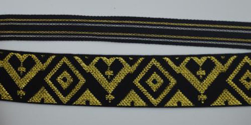 Gold fiber woven webbing